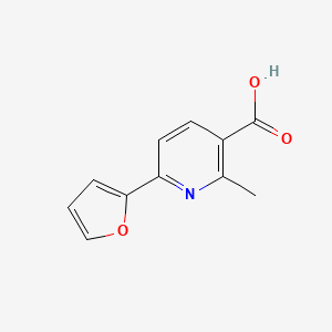 molecular formula C11H9NO3 B1440007 6-(Furan-2-yl)-2-methylpyridine-3-carboxylic acid CAS No. 1240527-31-4