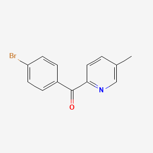 molecular formula C13H10BrNO B1440008 2-(4-Bromobenzoyl)-5-methylpyridine CAS No. 1187164-70-0