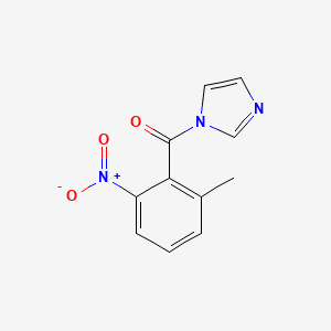 molecular formula C11H9N3O3 B1440014 1-(2-甲基-6-硝基苯甲酰)-1H-咪唑 CAS No. 1235438-76-2