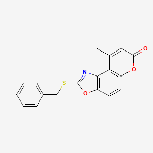 2-(Benzylsulfanyl)-9-methyl-7H-pyrano[3,2-e][1,3]benzoxazol-7-one