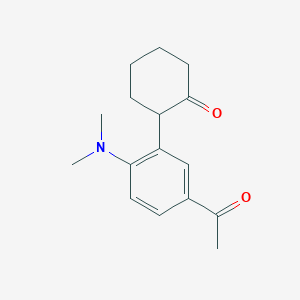 2-[5-Acetyl-2-(dimethylamino)phenyl]cyclohexan-1-one