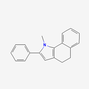 molecular formula C19H17N B14400208 1-Methyl-2-phenyl-4,5-dihydro-1H-benzo[g]indole CAS No. 89506-66-1