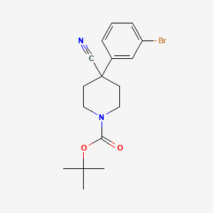 Tert-butyl 4-(3-bromophenyl)-4-cyanopiperidine-1-carboxylate