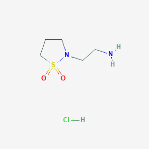 molecular formula C5H13ClN2O2S B1440035 2-(1,1-Dioxo-isothiazolidin-2-yl)-ethylamine hydrochloride CAS No. 1190044-24-6