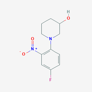 molecular formula C11H13FN2O3 B1440038 1-(4-Fluoro-2-nitrophenyl)piperidin-3-ol CAS No. 1386140-00-6
