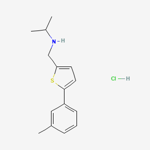 molecular formula C15H20ClNS B1440040 {[5-(3-Methylphenyl)thiophen-2-yl]methyl}(propan-2-yl)amine hydrochloride CAS No. 1221724-39-5
