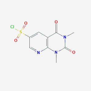 molecular formula C9H8ClN3O4S B1440042 1,3-二甲基-2,4-二氧代-1H,2H,3H,4H-吡啶并[2,3-d]嘧啶-6-磺酰氯 CAS No. 1240529-56-9