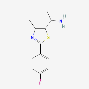 1-[2-(4-Fluorophenyl)-4-methyl-1,3-thiazol-5-yl]ethan-1-amine