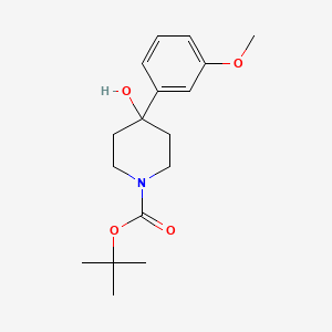 molecular formula C17H25NO4 B1440057 Tert-butyl 4-hydroxy-4-(3-methoxyphenyl)piperidine-1-carboxylate CAS No. 871112-35-5