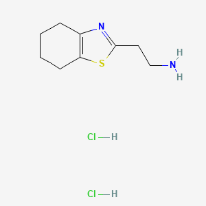 [2-(4,5,6,7-Tetrahydro-1,3-benzothiazol-2-yl)ethyl]amine dihydrochloride