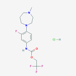 2,2,2-trifluoroethyl N-[3-fluoro-4-(4-methyl-1,4-diazepan-1-yl)phenyl]carbamate hydrochloride