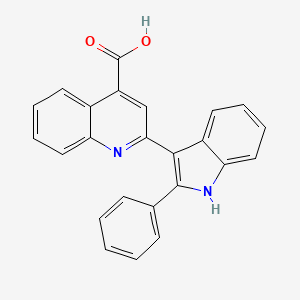 B14400590 2-(2-Phenyl-1H-indol-3-yl)quinoline-4-carboxylic acid CAS No. 89391-08-2