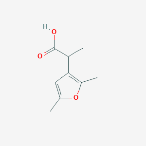 molecular formula C9H12O3 B1440061 2-(2,5-Dimethylfuran-3-yl)propanoic acid CAS No. 1240526-46-8