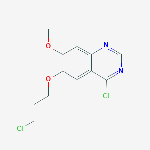 molecular formula C12H12Cl2N2O2 B1440065 4-Chloro-6-(3-chloropropoxy)-7-methoxyquinazoline CAS No. 692059-41-9