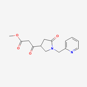 3-Oxo-3-(5-oxo-1-pyridin-2-ylmethyl-pyrrolidin-3-yl)-propionic acid methyl ester
