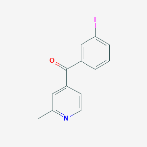 molecular formula C13H10INO B1440086 4-(3-碘苯甲酰)-2-甲基吡啶 CAS No. 1187169-60-3