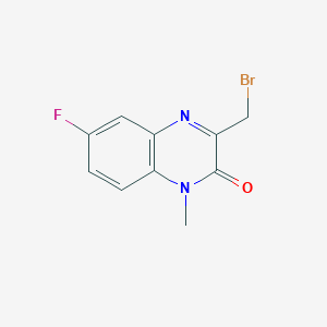 molecular formula C10H8BrFN2O B1440090 3-(Bromomethyl)-6-fluoro-1-methyl-1,2-dihydroquinoxalin-2-one CAS No. 1240529-30-9