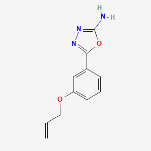 molecular formula C11H11N3O2 B1440092 5-[3-(Allyloxy)phenyl]-1,3,4-oxadiazol-2-amine CAS No. 1219828-21-3