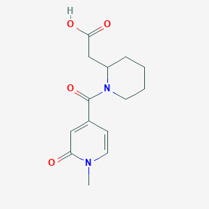 molecular formula C14H18N2O4 B1440094 2-[1-(1-Methyl-2-oxo-1,2-dihydropyridine-4-carbonyl)piperidin-2-yl]acetic acid CAS No. 1184682-70-9