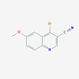molecular formula C11H7BrN2O B1440095 4-Bromo-6-methoxyquinoline-3-carbonitrile CAS No. 872714-52-8