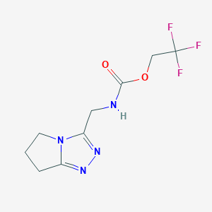 molecular formula C9H11F3N4O2 B1440101 2,2,2-trifluoroethyl N-{5H,6H,7H-pyrrolo[2,1-c][1,2,4]triazol-3-ylmethyl}carbamate CAS No. 1241245-03-3