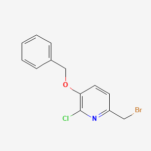 molecular formula C13H11BrClNO B1440103 苄基 6-(溴甲基)-2-氯-3-吡啶基醚 CAS No. 1221791-60-1