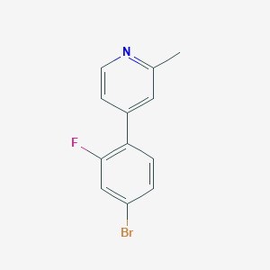 molecular formula C12H9BrFN B1440113 4-(4-Bromo-2-fluorophenyl)-2-methylpyridine CAS No. 1187168-25-7