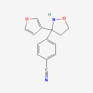 4-[3-(Furan-3-yl)-1,2-oxazolidin-3-yl]benzonitrile