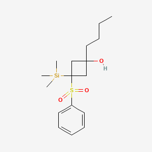 3-(Benzenesulfonyl)-1-butyl-3-(trimethylsilyl)cyclobutan-1-ol