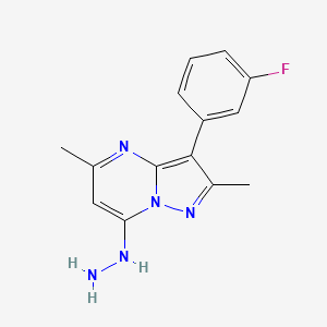 3-(3-Fluorophenyl)-7-hydrazino-2,5-dimethylpyrazolo[1,5-a]pyrimidine