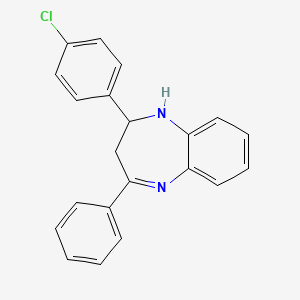 2-(4-chlorophenyl)-4-phenyl-2,3-dihydro-1H-1,5-benzodiazepine