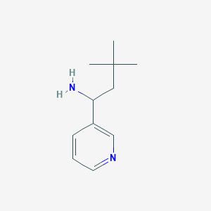 molecular formula C11H18N2 B1440125 3,3-二甲基-1-(3-吡啶基)-1-丁胺 CAS No. 959239-41-9