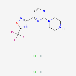 B1440130 2-Piperazin-1-yl-4-[5-(trifluoromethyl)-1,2,4-oxadiazol-3-yl]pyrimidine dihydrochloride CAS No. 1177093-00-3