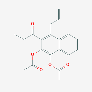 3-Propanoyl-4-(prop-2-en-1-yl)naphthalene-1,2-diyl diacetate