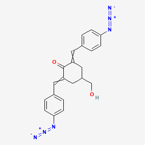 2,6-Bis[(4-azidophenyl)methylidene]-4-(hydroxymethyl)cyclohexan-1-one