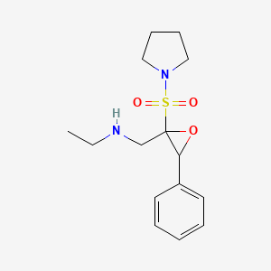 N-{[3-Phenyl-2-(pyrrolidine-1-sulfonyl)oxiran-2-yl]methyl}ethanamine