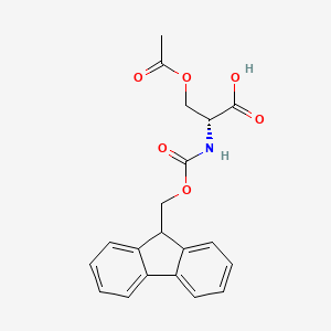 molecular formula C20H19NO6 B1440133 Fmoc-D-Ser(AC)-OH CAS No. 608512-87-4