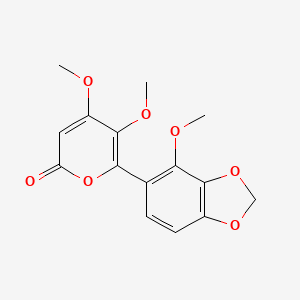 4,5-Dimethoxy-6-(4-methoxy-2H-1,3-benzodioxol-5-yl)-2H-pyran-2-one