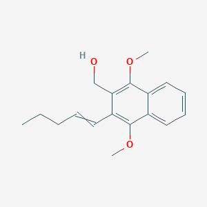 [1,4-Dimethoxy-3-(pent-1-en-1-yl)naphthalen-2-yl]methanol