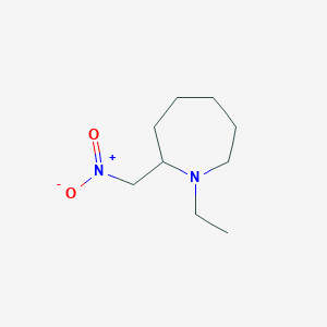 molecular formula C9H18N2O2 B14401350 1-Ethyl-2-(nitromethyl)azepane CAS No. 88301-44-4