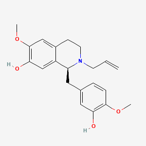 7-Isoquinolinol, 1,2,3,4-tetrahydro-1-((3-hydroxy-4-methoxyphenyl)methyl)-6-methoxy-2-(2-propenyl)-, (S)-