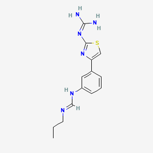 N-(3-{2-[(Diaminomethylidene)amino]-1,3-thiazol-4-yl}phenyl)-N'-propylmethanimidamide