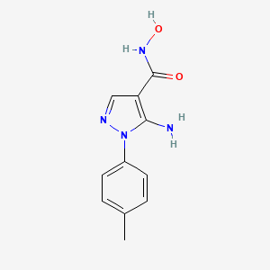 molecular formula C11H12N4O2 B14401399 5-Amino-N-hydroxy-1-(4-methylphenyl)-1H-pyrazole-4-carboxamide CAS No. 89433-98-7