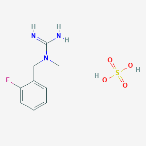 molecular formula C9H14FN3O4S B1440143 N-(2-fluorobenzyl)-N-methylguanidine sulfate CAS No. 1185382-84-6