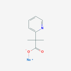 molecular formula C9H10NNaO2 B1440152 Sodium 2-methyl-2-(pyridin-2-yl)propanoate CAS No. 1039547-74-4