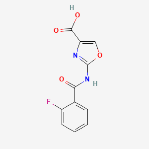 molecular formula C11H7FN2O4 B1440153 2-[(2-氟苯甲酰)氨基]-1,3-噁唑-4-羧酸 CAS No. 1204296-77-4