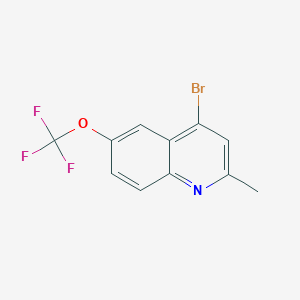 molecular formula C11H7BrF3NO B1440159 4-溴-2-甲基-6-三氟甲氧基喹啉 CAS No. 1189107-42-3