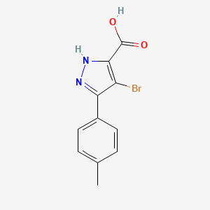 molecular formula C11H9BrN2O2 B1440170 4-bromo-3-(4-methylphenyl)-1H-pyrazole-5-carboxylic acid CAS No. 1239478-15-9
