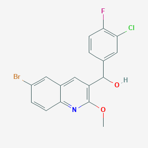 molecular formula C17H12BrClFNO2 B1440173 (6-Bromo-2-methoxyquinolin-3-yl)(3-chloro-4-fluorophenyl)methanol CAS No. 1199589-51-9