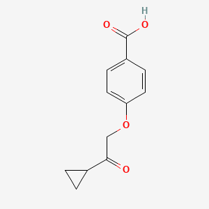 molecular formula C12H12O4 B1440178 4-(2-Cyclopropyl-2-oxoethoxy)benzoic acid CAS No. 1204296-48-9